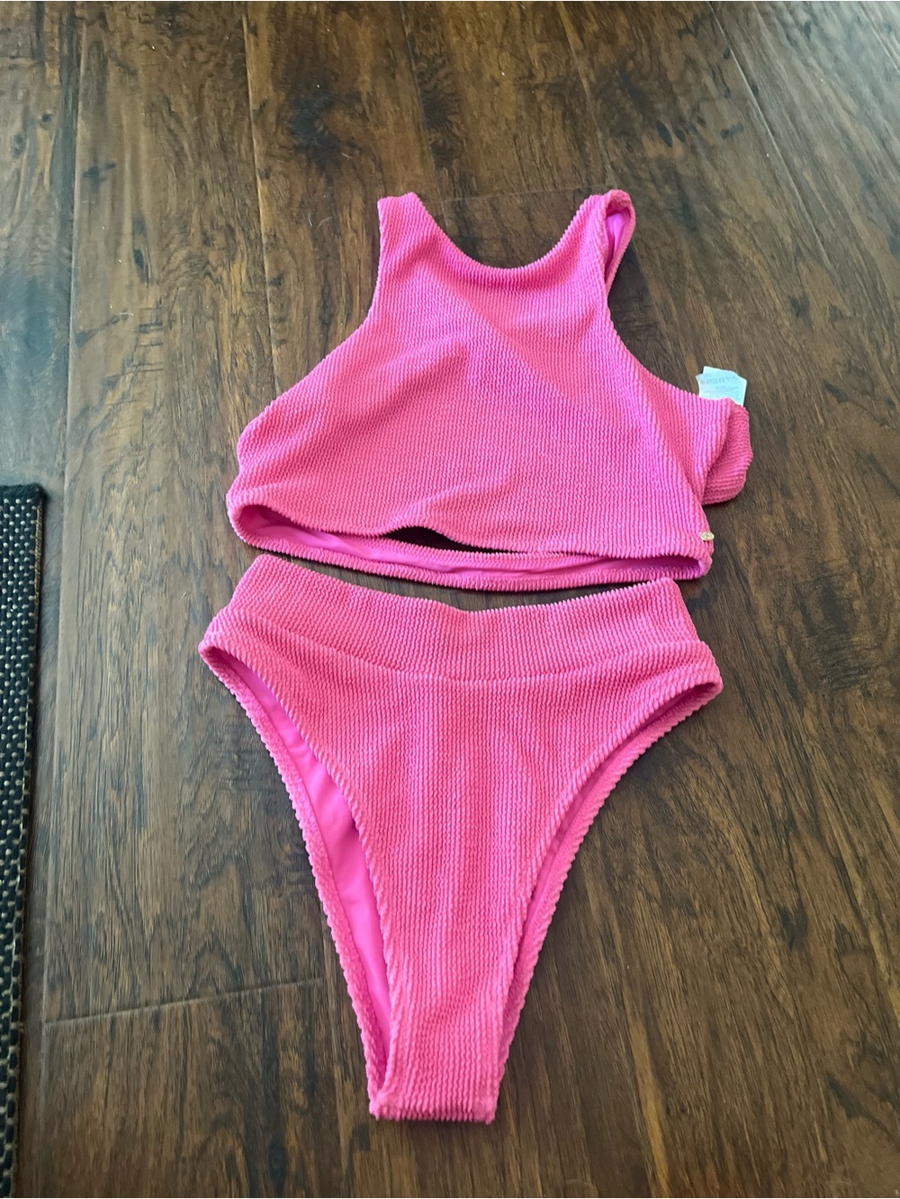 Hot pink bathing suit